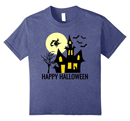 Happy Halloween Tshirt - Haunted house and witch T Shirt