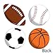 Big Dot of Happiness Go, Fight, Win - Sports - Basketball, Baseball, Football & Soccer Ball Decorations DIY Baby Shower or Birthday Party Essentials - Set of 20