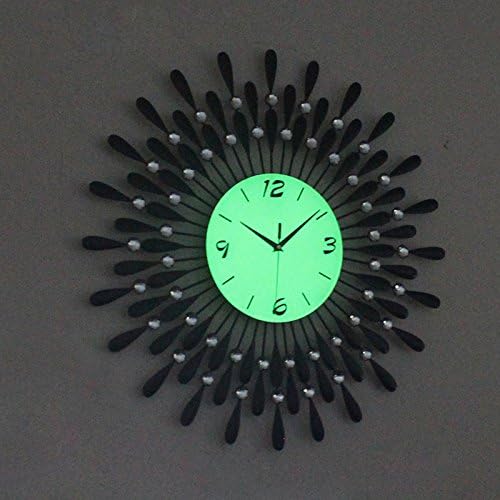 zhENfu Innotime, simple decoration clock, wall clock, quartz clock, watch quiet living room,Black luminous paragraph
