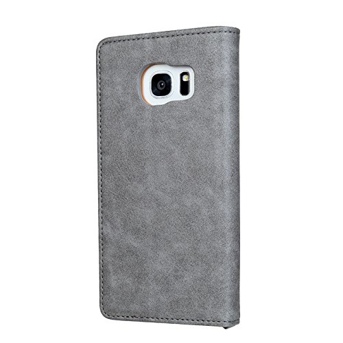 Sammid S9 Case Cover, Galaxy S9 Cover,5.8 inch Stand PU Leather Phone Case, Phone Case with Card Slots for Samsung Galaxy S9 - Gray