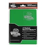 Monster 4 Pocket Trading Card Binder - Matte Emerald Green Album - Holds 160 Yugioh, Magic, and Pokemon Cards