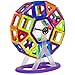 Best Choice Products 254-Piece Clear Multi Colors Magnetic Tiles Educational STEM Toy Building Set w/ Car & Carrying Bag