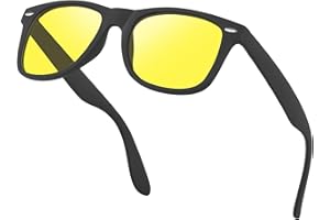 Ulknyss Polarised Night Driving Glasses - Anti Glare Night Vision Glasses Yellow Sunglasses for Men Women Driving at Night