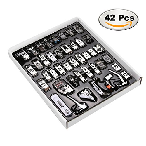 Professional Domestic Sewing Foot Presser foot Presser Feet Set for Singer, Brother, Janome,Kenmore, Babylock,Elna,Toyota,New Home,Simplicity And Low Shank Sewing Machines (42 PCS)