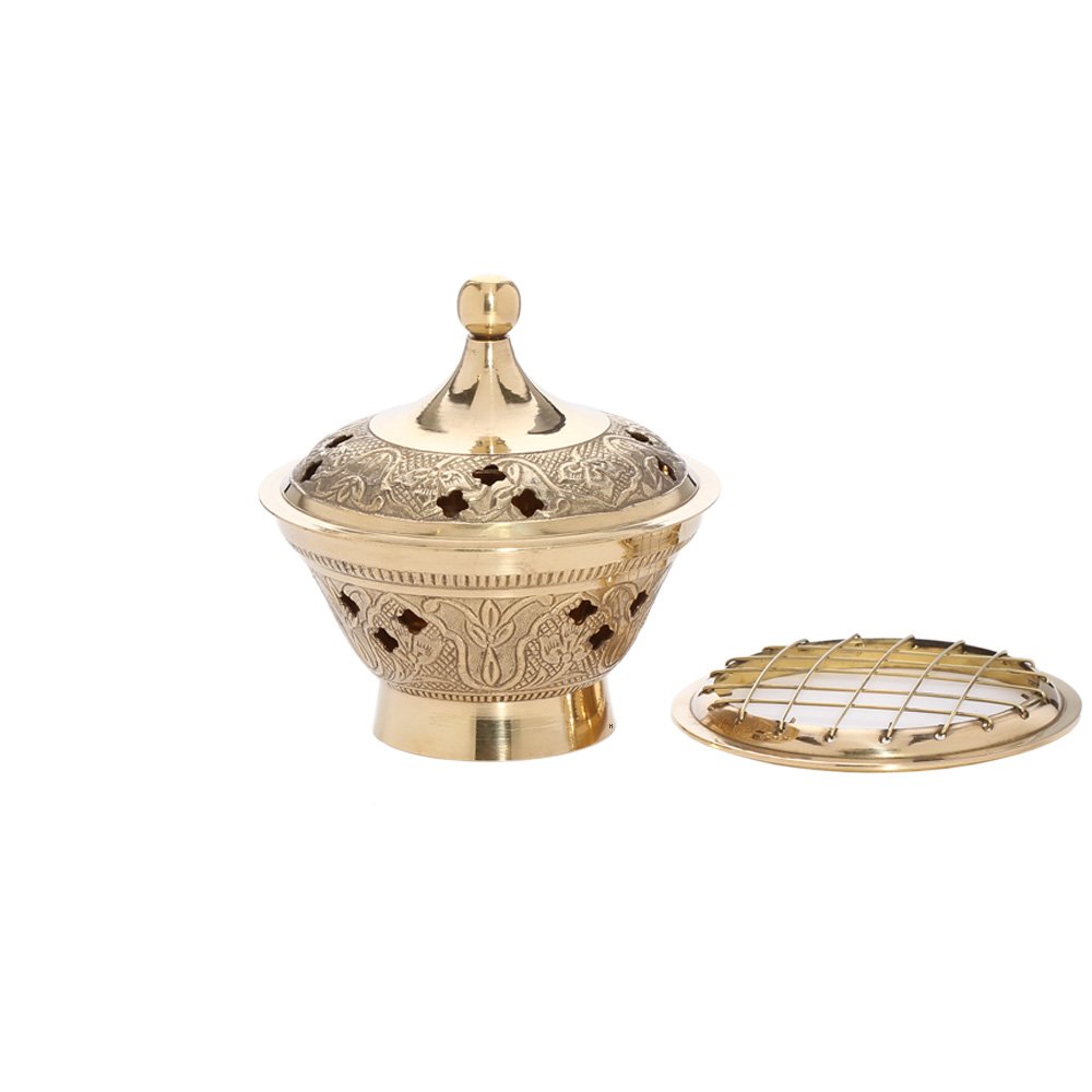 Size L Incense burner incense burner incense holder grille antique gold 1617