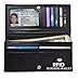 RFID Blocking Wallet, Women RFID Blocking Genuine Leather Bifold Change Wallet Clutch