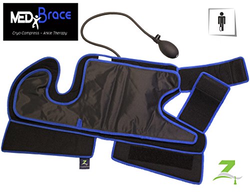 MEDiBrace Ankle Ice Gel Pack Cryotherapy Injury Cuff Superior Cold Compression Therapy for Sports Professionals Universal Fit