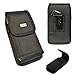 AIScell Clip Holster Carrying Case for DuraForce Pro 3, Pro 2, Rugged Series Black Canvas Nylon Pouch Vertical Horizontal Cover Holster Duty Metal Belt Clip Case with Carabiner Ring
