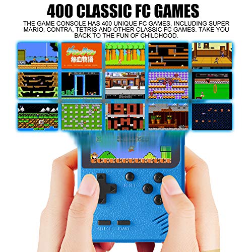 Diswoe Handheld Game Mini Machine, Portable Game Console, Great Gifts for Kids and Adults, 3.0 inch Screen Classic Retro Games with Controller, Support for Connecting TV & Two Players (Blue) - Thumbnail 5