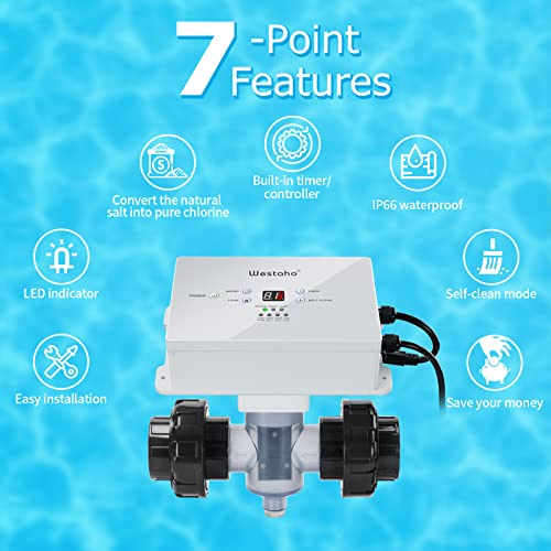 Salt Chlorine Generator, Westaho Salt Chlorination System for Inground