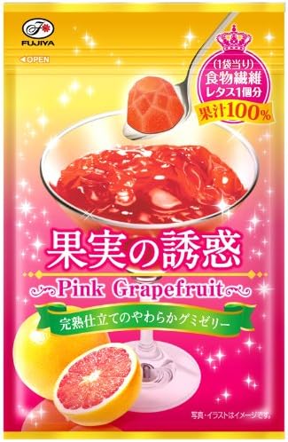Amazon 不二家 果実の誘惑ピンクグレープフルーツ 35g 10個 不二家 グミ 通販