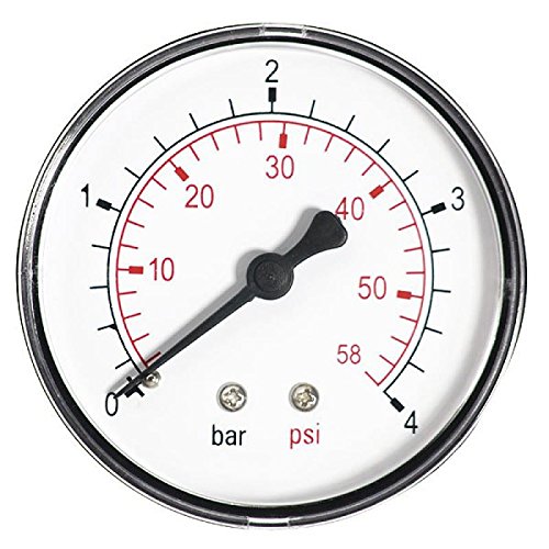 Wasser StandardManometer, waagerecht, Durchmesser 63, Messbereich bar