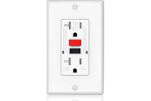 OMEENET GFCI Outlet, Weather Proof & Tamper Resistant Outlets, UL Listed Self Test GFI Receptacle, Outdoor or Indoor, 20 Amp (1 Pack)