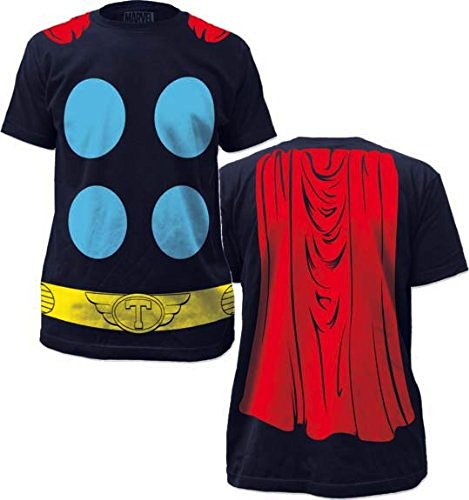 Marvel Thor Suit with Cape Big Print Costume Mens Tee size Large