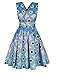 BBalizko Womens Summer Chic African Print Dashiki Style Sleeveless Bandage Irregular Dress