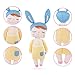 SKM Stuffed Doll Toy Bunny Girls Baby Angela Plush Doll 14 inch Soft Cuddly Kind Rabbit Doll for Baby Kids - Birthday Gifts, Kid's Sleeping Partner, MeToo X, Yellow