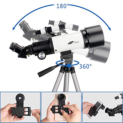 Telescope for Kids Beginners 70mm Aperture Refracting Telescope