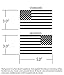 USA Subdued Single Color American Flag 50 Stars 2 Vinyl Die-Cut Decals - Includes Standard and Reversed Designs - Small - Black