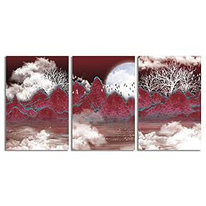 NWT Canvas Wall Art Abstract Chinese Landscape Painting...