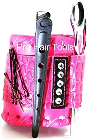 Salon Armor (Small/Med) Magnetic Leather Wristband In (PINK) for Hair Stylists, Barbers &amp; Makeup Artists + FREE YS Park Chignon Clips ($13 value)