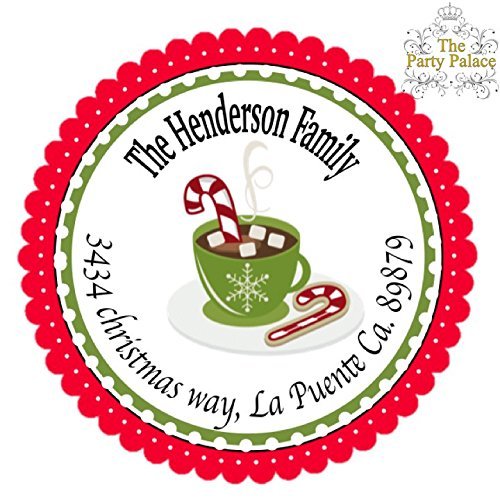 40 Personalized Christmas LABELS Party Favors Holiday