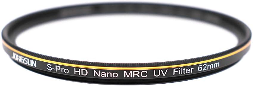 JONGSUN 62mm UV Filter, S-Pro HD Nano MRC16 Camera Ultraviolet Protection Filter, 16 Layers Multicoated, SCHOTT B270 - Image 4