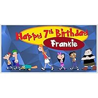 Phineas and Ferb Personalized Custom Birthday Banner
