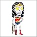 Wonder Woman Inspired Calavera Die Cut Clear Vinyl Sticker Sugar Skull - Day of the Dead - Weather Proof Decal