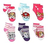 Paw Patrol Little Girls 6 pack Socks (2-4 (Shoe: 4-7), Skye Pink/Multi)