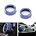 iJDMTOY 2pcs Blue Anodized Aluminum AC Climate Control Turner Ring Covers Compatible with 2016-21 10th Gen Honda Civic