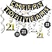 Tuoyi 21st Birthday Party Decorations KIT - Cheers to 21 Years Banner, Sparkling Celebration 21 Hanging Swirls, Perfect 21 Years Old Party Supplies 21st Anniversary Decorations