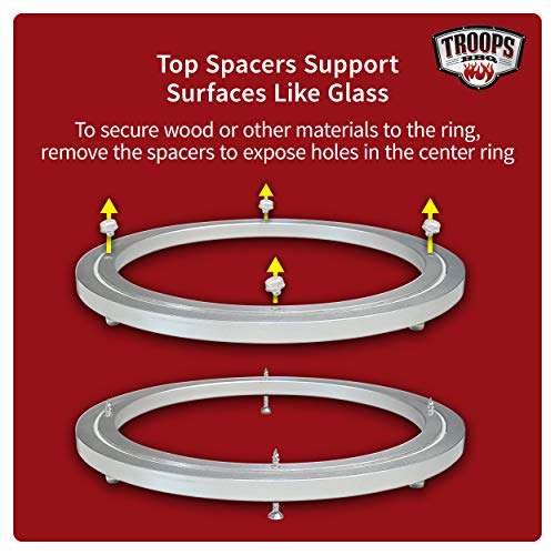 TROOPS BBQ Lazy Susan Turntable Ring HeavyDuty Aluminum Lazy Susan