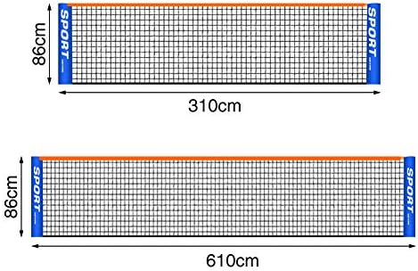 Portable tennis net for kids' sports activities, priced between $12.99 to $16.99.