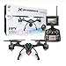 Qsmily 510G 5.8G FPV Drone with HD 2MP Camera Live Video 3D Flip 4CH 6Axis RC Quadcopter with FPV Monitor Screen on Remote , Altitude Hold & CF Mode & Headless Mode & One Key Return