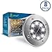 Solar Ground Lights,Garden Pathway Outdoor In-Ground Lights With 8 LED (8 pack white)