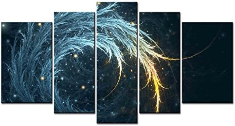 ClassiceDecorArt Wall Art Paintings - 5 Pieces Decor Art of Abstraction 3D Graphics Painting - The pictures Print on Canvas for Modern Home Decor Decoration
