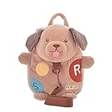 Me Too Kids Leash Bags Toddler Backpack with Safety Harness Playful Preschool Kids Snacks Bag for Little Children(12-36M) Brown Dog