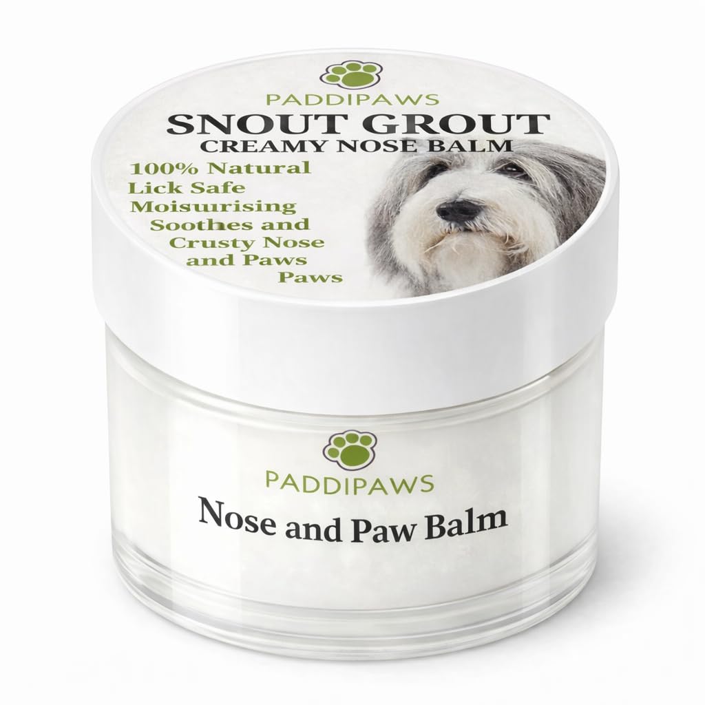 100% Natural Nose & Paw Balm for Dogs & Cats, Fast-Absorbing Creamy Balm - Help for Cracked and dry Noses and Paws - Supports Healthy-Looking Noses & Paws, Lick-Safe Daily Grooming Care