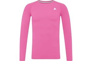 DEVOROPA Youth Boys Compression Shirt Long Sleeve Football Baseball Undershirt Quick Dry Kids Sports Baselayer Crewneck