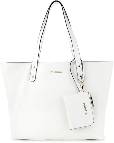 Amazon Murua ムルーア 配色シリーズ トートバッグ Mr B407 ホワイト トートバッグ Amazon Murua ムルーア 配色シリーズ トートバッグ Mr B407 ホワイト トートバッグ