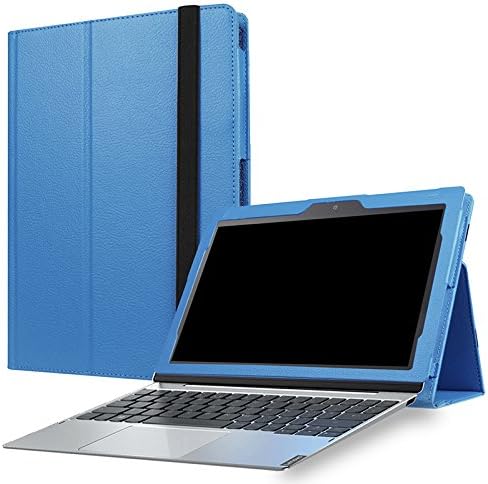 Feicuan Folio Stand Dock Holder Leather Shell Case Cover for Lenovo MIIX 320 10.1 -Blue
