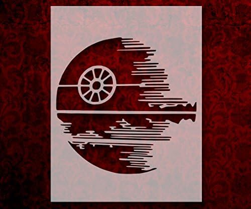 Star Wars Death Star 11" x 8.5" Custom Stencil FAST FREE SHIPPING (169)