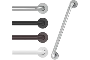 16 Inch Grab Bars for Wall Brush Nickel, Safety Shower Grab Bars for Seniors Elderly Handicapped, Handicap Grab Bars for Shower with Concealed Screws, Tesuchan