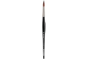 DA VINCI BRUSHES da Vinci Watercolor Series 36 Paint Brush, Round Russian Red Sable with Black Handle, Size 10