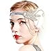 BABEYOND 1920s Flapper Accessories Set Gatsby Costume Accessories 20s Flapper Headband Pearl Necklace Gloves Cigarette Holder (Set-2) White