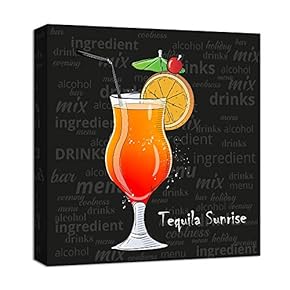 Canvas Wall Art for Living Room,Bedroom Home Artwork Paintings Cocktail Ready to Hang - 12x12 inches