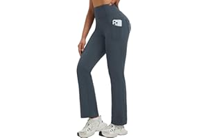 baleaf Women's Fleece Lined Pants Thermal Leggings Warm Winter with Pockets Water Resistant Bootcut Flare Track Pants