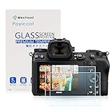 Poyiccot for Nikon Z6 Z7 Tempered Glass Screen Protector, (2-Pack) Optical 9H Hardness 0.3mm Ultra-Thin DSLR Camera Glass with Shoulder Screen Protector for Nikon Z6 Z7