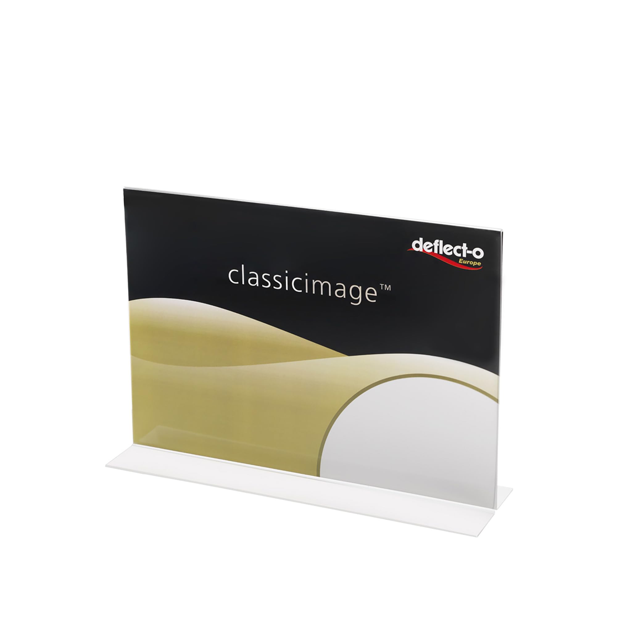 Deflecto 684401 A6 Landscape Stand up Sign Holder - Crystal Clear