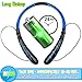 Bluetooth Headphones Headset Rymemo Newest 20 Hrs Continuous Playing Time Wireless Music Stereo Sports Running Earphones Vibration Neckband Style for Cellphone,Blue-Black